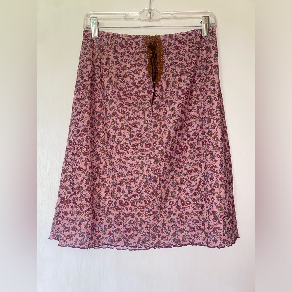 Y2K floral skirt